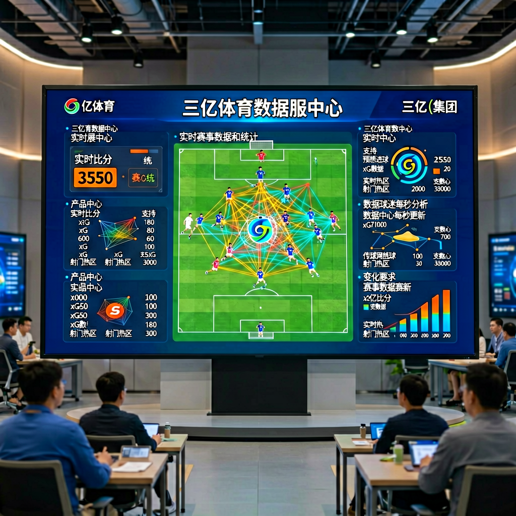 三亿体育数据中心大屏展示实时赛事数据和统计图表